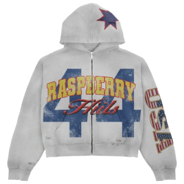 Hills 44 Vintage Zip Up Hoodie
