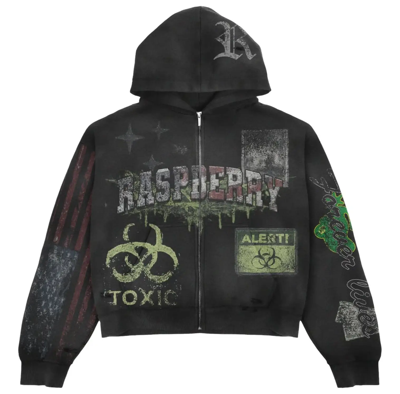 Toxic Graphic Zip Up Hoodie Toxic Graphic Zip Up Hoodie